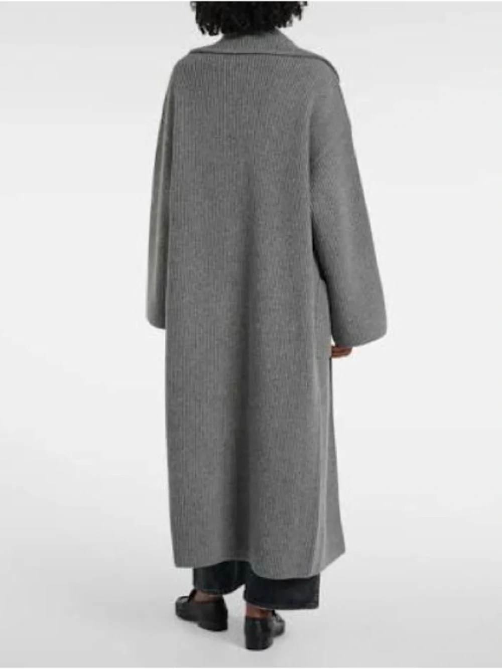 NWT Toteme Long Ribbed Open Front Coatigan - Gray